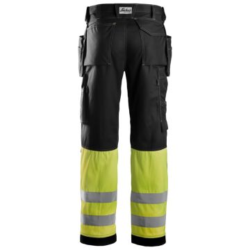 Snickers Hi-Vis Holster Pockets Cotton Trousers - Image 2
