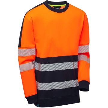 Supertouch Essentials Hi-Vis Eco CottonCool Orange Sweatshirt - Image 2