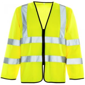 Supertouch Hi Vis Long Sleeved Vest - Id Pocket - Zip