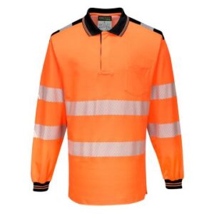 Portwest Hi-Vis Polo Shirt Long Sleeved