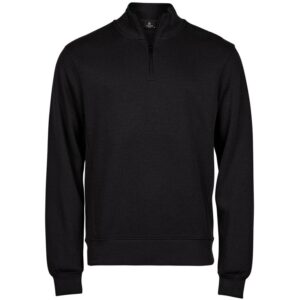 Tee Jays Ribbed Interlock Half Zip Sweatshirt