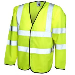 Uneek Long Sleeve Hi Vis Safety Waistcoat