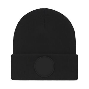 Uneek Circular Patch Beanie