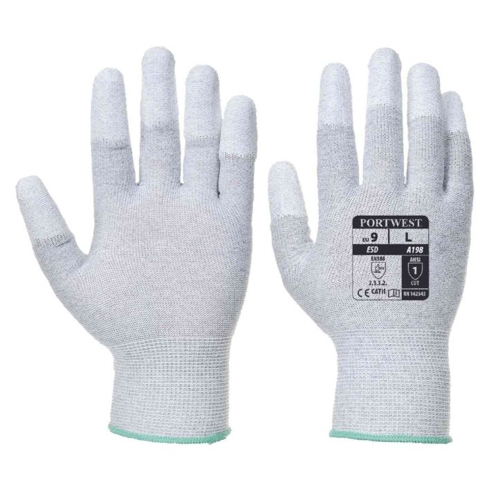 Portwest Vending Antistatic PU Fingertip Glove