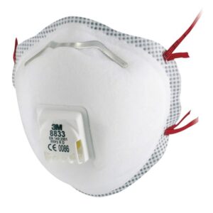 3M 8833 FFP3 P3 Valved Cupped Mask (Box 10)