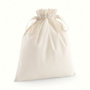 Westford Mill Organic cotton drawcord bag M